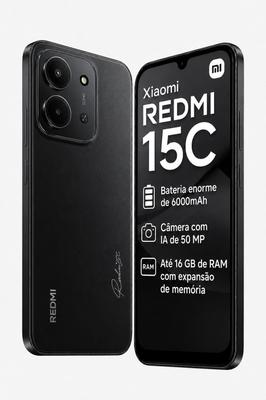 Xiaomi Redmi 15C 256GB 8GB Lançamento 2025 Versão Global 50MP Câmera 120Hz Bateria de 6000mAh Dual Chip