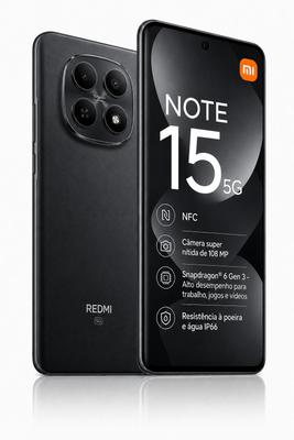 Smartphone Xiaomi Redmi Note 14 5G 256GB 8GB RAM Dual SIM Tela 6.67 Preto
