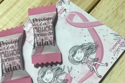 Card Com Balinha- Outubro Rosa