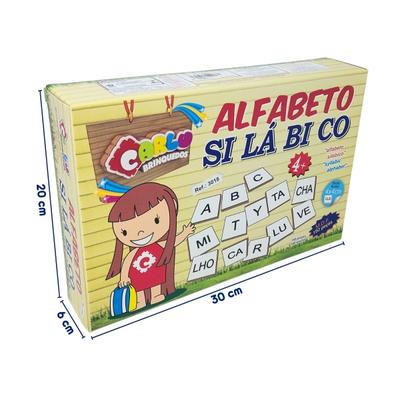 Brinquedo Pedagógico Madeira Abc Alfabeto Letras 72 Peças Jogo