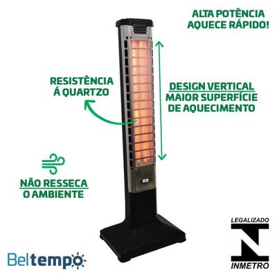 Aquecedor Elétrico Vertical De Ambiente Anex Quartz Portatil 110v Beltempo  - Aquecedor Elétrico - Magazine Luiza