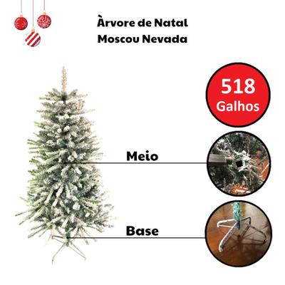 Árvore De Natal Artificial Pinheiro Luxo 1,80 Altura 750 Galhos Decoração  Diferente