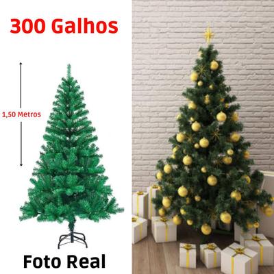 Árvore De Natal Pinheiro 1,50 Metros 300 Galhos Natal Decorativo Verde  Tradicional | Magalu Empresas | B2B e compras com CNPJ