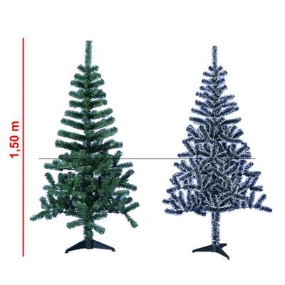 Árvore De Natal Pinheiro Luxo Cheia Verde Neve Nevada Decoração 220 Galhos  PVC 1,50M | Magalu Empresas | B2B e compras com CNPJ