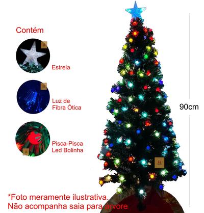 Árvore Natal Fibra Ótica 90cm Bivolt Bolinhas Led Ponteira | Magalu  Empresas | B2B e compras com CNPJ