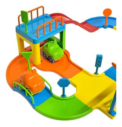 Pista de carrinhos brinquedo corrida infantil + 6 carrinhos pista baby  animal - Divplast - Pistas de Brinquedo - Magazine Luiza