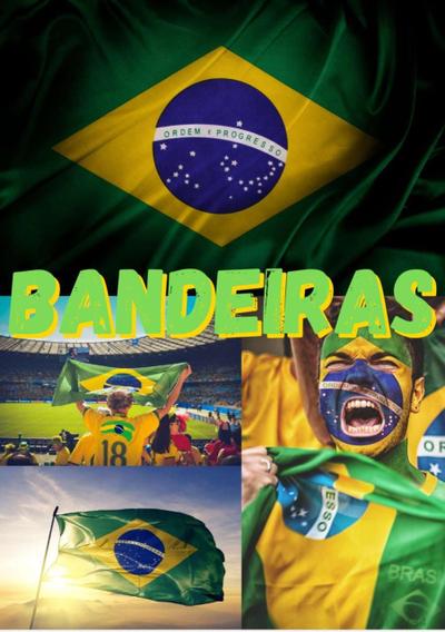 Bandeira Torcedor Time Grande de Tecido 1,00 x 1,40m Copa do Mundo 2022