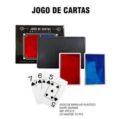 2 Jogos De Carta Baralho 100% Plástico Impermeável 54 Cartas