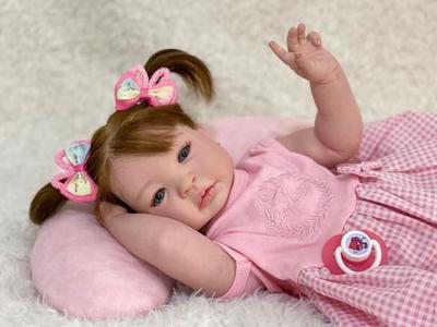 Bebê Reborn Menina Realista Silicone, Banho Fio A Fio Baby