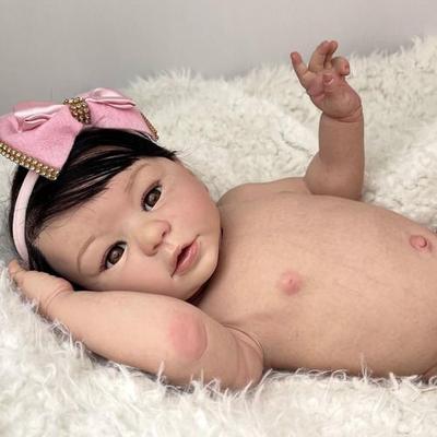 Bebê reborn boneca princesa corpo silicone pode banhar