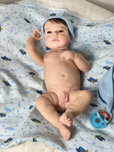 Bebê Reborn Menino Realista Muito Fofo com Enxoval e Chupeta