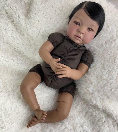 Bebê Reborn Menino Realista Negro Molde Shian Com Enxoval, Magalu Empresas