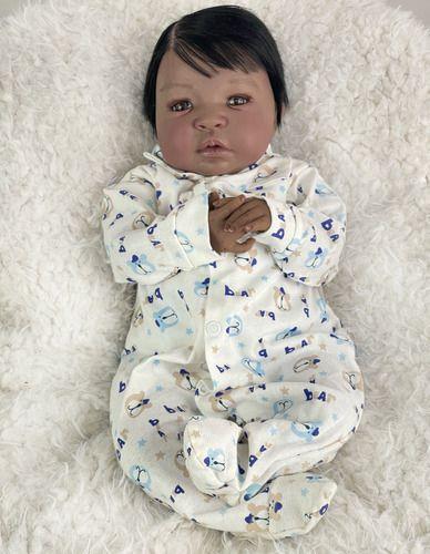 Bebê Reborn Menino Realista Negro Molde Shian Com Enxoval, Magalu Empresas