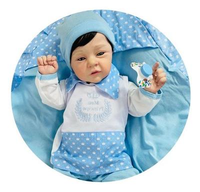 Bebê Reborn Menino Silicone Toma Banho Carequinha - ANA DOLLS