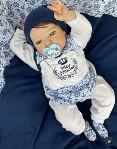 Kit Acessórios Para Bebe Boneca Reborn Menino Azul - Fralda Certidão Vacina  Mamadeiras