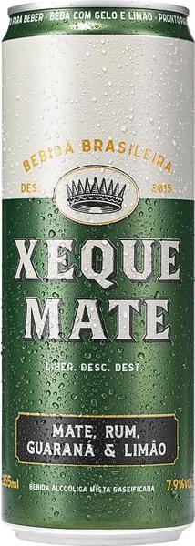 Kit 6 Latas Bebida Xeque Mate Draft Rum 355ml Saboroso Limão