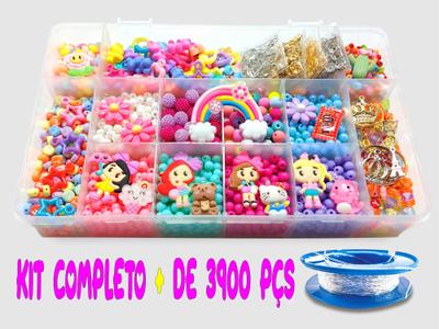 Kit Miçanga Para Montar Pulseira Infantil 4000 Peças + Fio - Comprar  Miçangas é na Loja Online Pitili