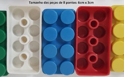 Blocos de Montar Jogo 1000 Peças Monte Fácil Brinquedo Educativos Infantil  Didatico Pedagogico - Colorido