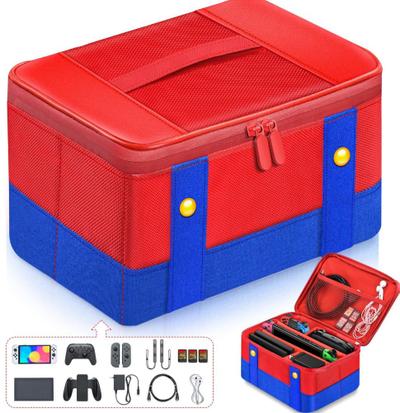 Kit Completo Bolsa + Case + Película + 2 Grip Switch Oled