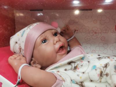 Boneca Reborn Anny Doll Baby Menina Macacão Cotiplás 2442