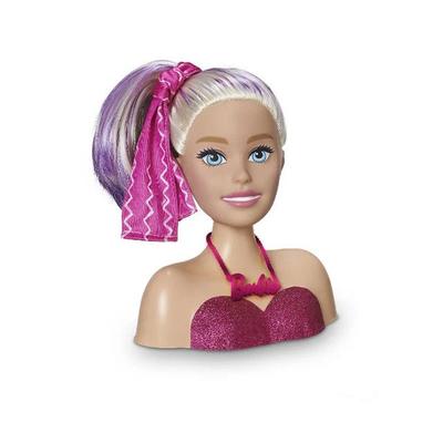 Combo Boneca Barbie Busto Fala Frases + Kit Fashion Maquiagem ED1  Brinquedos Kit Infantil menina rosa