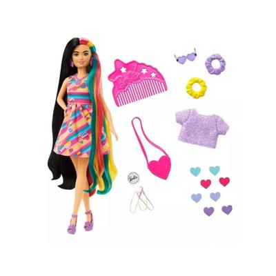 Barbie Roupas Vestido Rosa com Corações e Acessórios - Bumerang Brinquedos