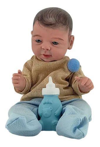 Bebê Reborn Menino Boneca Realista Corpo Em Silicone