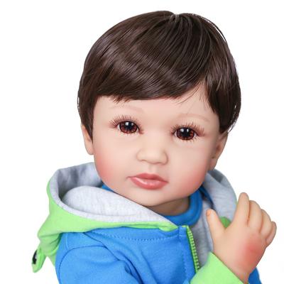 Bebê Reborn menino corpo inteiro em silicone 55cm