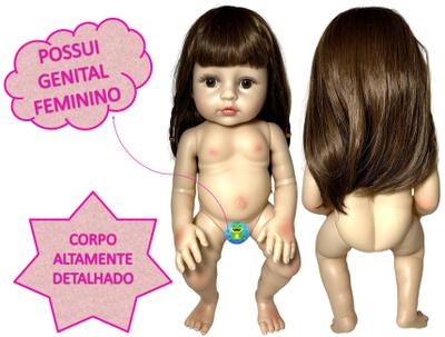 Boneca Bebe Reborn Recem Nascida Silicone Com Lindos Itens