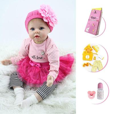 Boneca - Reborn 50 CM - Corpo Silicone - Kids Clothes