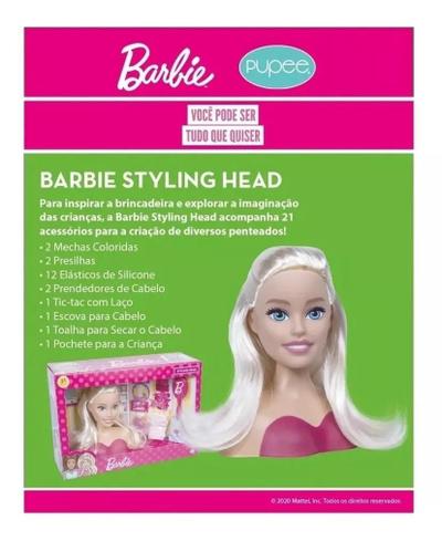 Barbie Styling Head Hair Boneca Para Maquiar - Pupee em Promoção