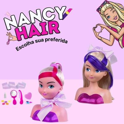 Boneca Nancy Hair Loira Pentear Maquiagem Salão Menina Barbi