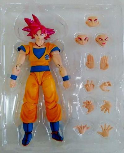 Promoção Kit 5 Bonecos Dragon Ball Z Goku Articulados 14 cm Pronta entrega