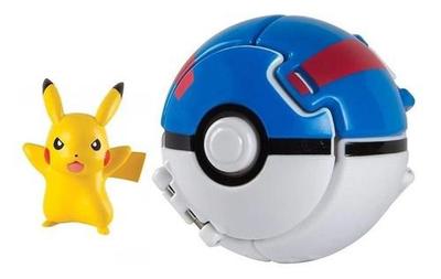 Pokemon Pokebola Pikachu Figura Batalha Cinto Brinquedos, Magalu Empresas