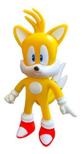 Coleção Boneco Action Figure Super Sonic Amarelo The Hedgehog 16cm