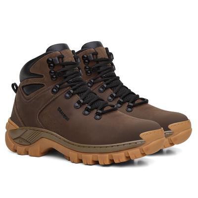 Coturno Masculino Bota Caterpillar PVC Cano Curto Preto Marrom