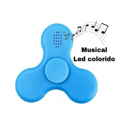 Brinquedo Anti Stress Hand Spinner Musical Bluetooth Com Led