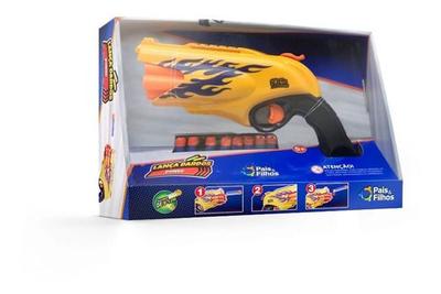 Pistola de Brinquedo Lança Dardos Amarela Supershot Nerf