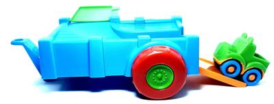 Trator Brinquedo Infantil Educativo Didático Com Carreta Grande