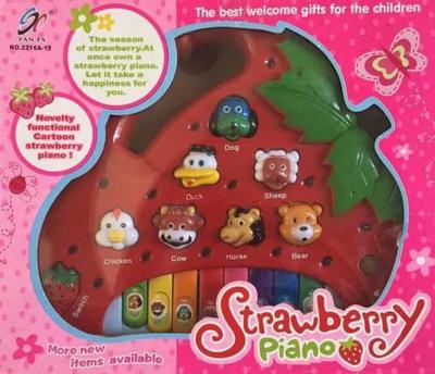 Brinquedo Teclado Piano Moranguinho Animais Musical Infantil