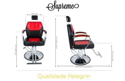 Cadeira Hidráulica Reclinável Barbeiro Salão Pelegrin