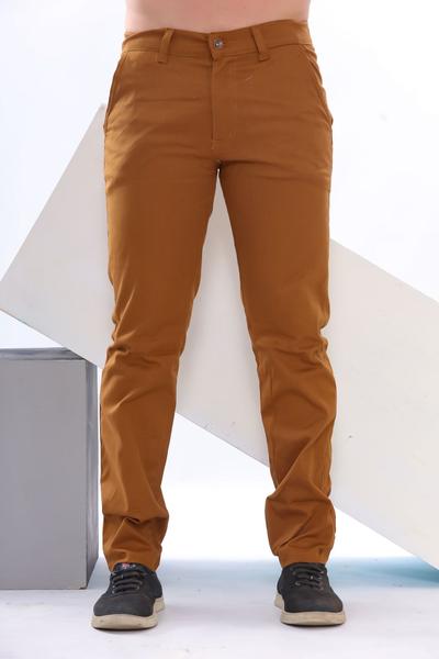 Calça de sarja reta masculina sales