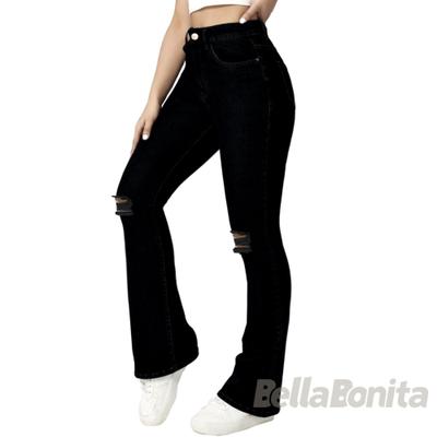 Calça Jeans Feminina Flare Lycra Cós alto Hot Pants Premium, Magalu  Empresas