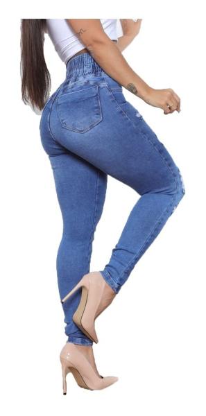 Calça Jeans Feminina Modelagem Empina Bumbum Cós Alto - Star