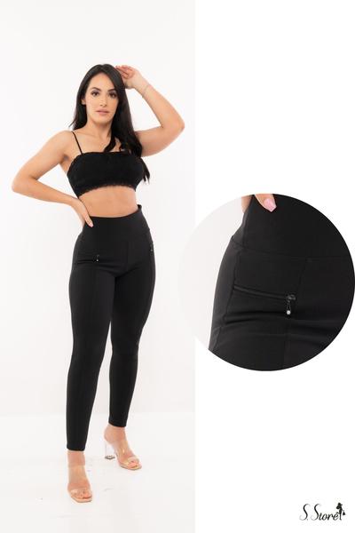 Calça Montaria Gorgurão Legging Feminina Canelada Com Zíper, Magalu  Empresas