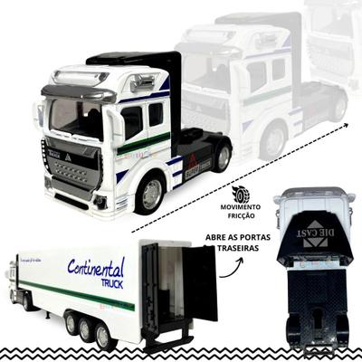Caminhão Carrinho Miniatura Brinquedo Infantil Carreta 30cm