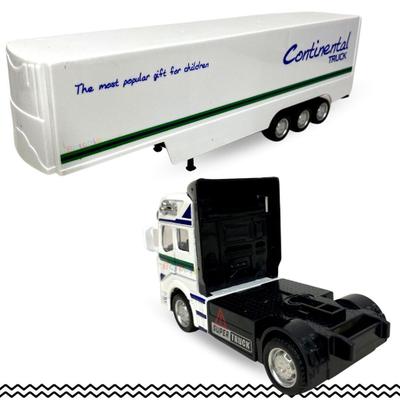 Caminhão Carreta de Brinquedo Miniatura Metal 30cm Coleção