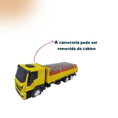 Caminhão Brinquedo Infantil Miniatura Iveco Tector Dropside