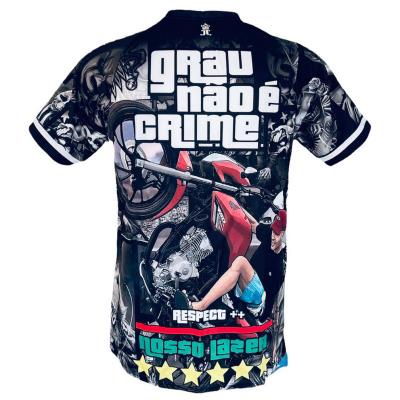 Kit 3 Camisas Camiseta Moto Favela Quebrada Grau Não É Crime