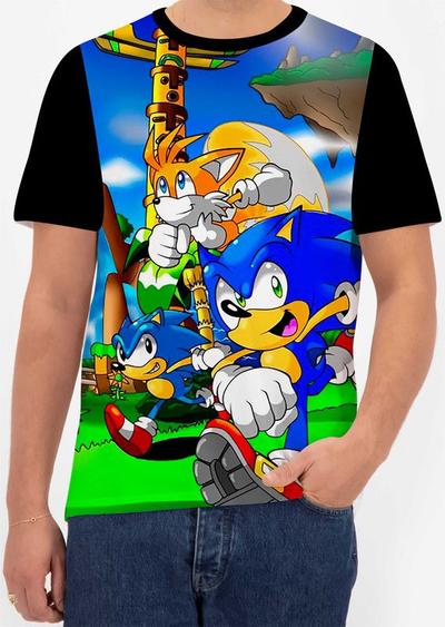 Camiseta Camisa Sonic Jogo Play Desenho Menino Criança Top4_x000D_